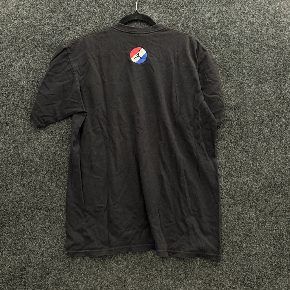 Vintage Air Jordan T Shirt Mens Medium Black Red Blue Logo 90s 2000s Jumpman Tee - Picture 7 of 9